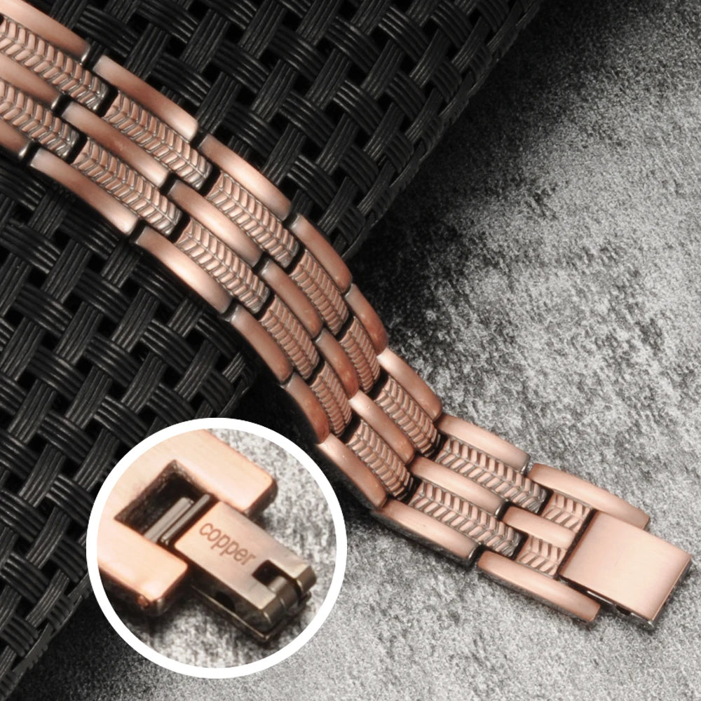 Pure Copper Bracelet With Magnets For Men