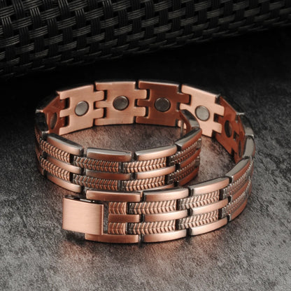 Pure Copper Bracelet With Magnets For Men