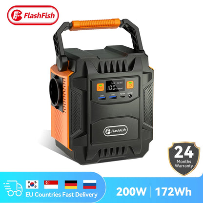 200W Portable Power Station 172Wh, 230V / 110V, 48000mAh