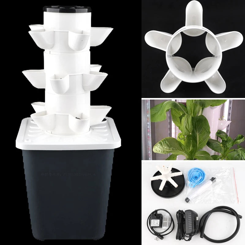 Vertical Tower Planter Hydroponic Growing System Indoor