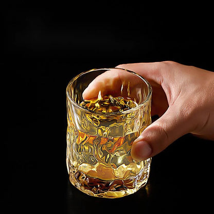 Thick Heavy Whiskey Glass Japanese Style Hammer Crystal Wine Glasses Old-Fashioned Cognac Whisky Tumbler Snifter Cup Beer Mug