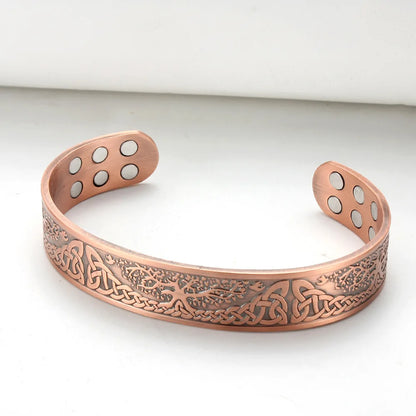 Pure Copper Bracelet + 18Pcs 3500 Gauss Magnets